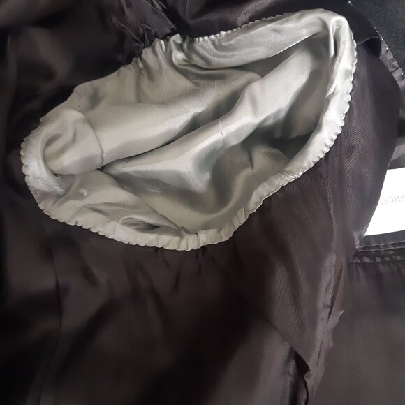 Samuelsohn SZ 46L Columbo 100% Cashmere Black Men's Gable Blazer Jacket - Picture 11 of 14